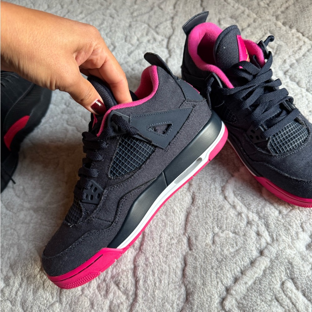 Jordan Women's Sneakers - Black and Pink - Picture 6 of 9